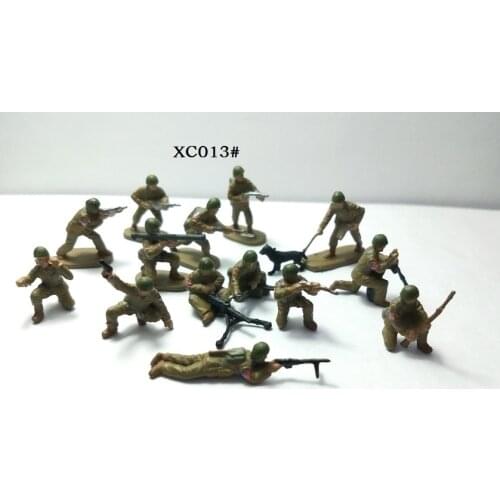 Super mini pvc figure 1/72 ww2 usarmy 14 pcs/set painted