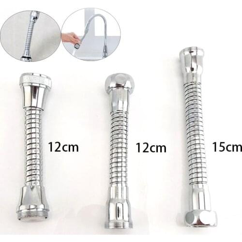 12cm 15cm Kitchen Faucet Tube Water Saving Kitchen Tap Extension Hose Water Faucet Adjustment Faucet Tools Stainless Steel M