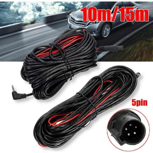 1pc 10M/15M aux Extension cable usb 5 Pin Recorder car Rear View Backup Camera Auto Car Camera Filter Reverse Extension Cable