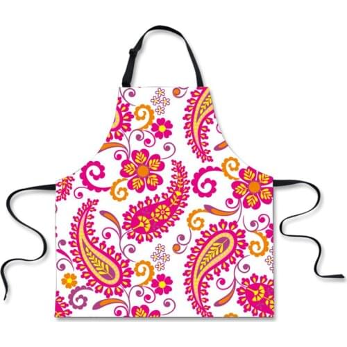Bohemia Pattern Cooking Baking Aprons Kitchen Adjustable Bbq Restaurant Aprons For Women Home Sleeveless Apron Fartuch Kuchenny