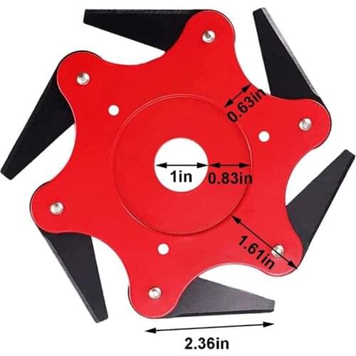 Premium 6 Steel Razors Trimmer Head Upgraded Universal Weed Eater Blades Metal