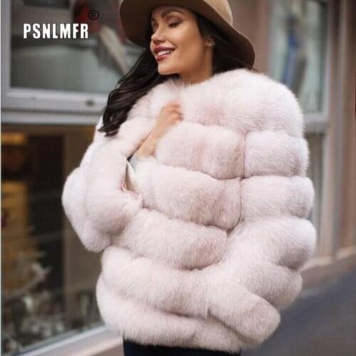 Top Quality British Style Windproof Winter Warm Real Fox Fur Coat Outerwear Customized Streetwear Thicken Real Fur Coat Women