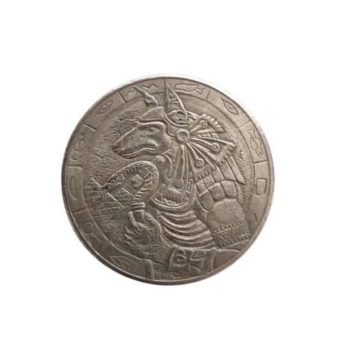 1pcs American Wandering Commemorative Coin Wolf And Snake Pattern Crafts Coin Collection Home Decoration Gifts