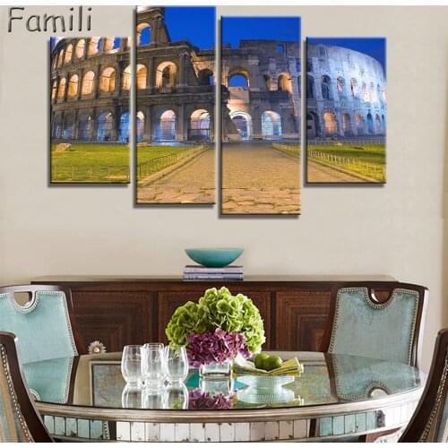 4pcs Nature Landscape Lake In Lake Sudtirol Italy Home Decoration Canvas Poster Print,wall pictures for living room,canvas art