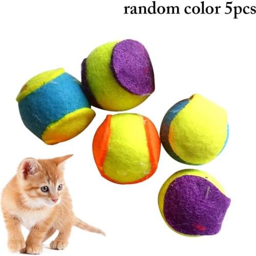 5pcs Cat Toy Interactive Ball Cats Pet Cat Training Toys Pet Playing Ball Pet Supplies Products Toy for Cats Kitten