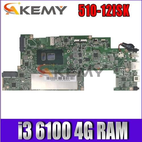 5B20M13893 for Lenovo ideapad MIIX 510-12ISK notebook motherboard i3 6100 CPU 4G RAM tested good free shipping