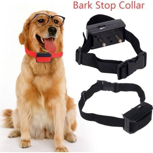 Electric Bark Stop Collar Adjustable Training Collar No-Barking Control Pet Accessory Ultrasonic Dog Barker Trainer Repeller
