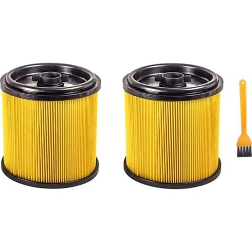 2Pcs Replacement Filter For Vacmaster Cartridge Filter &Retainer,For Vacmaster 5 To 16 Gallon Wet And Dry Vacuum Cleaner