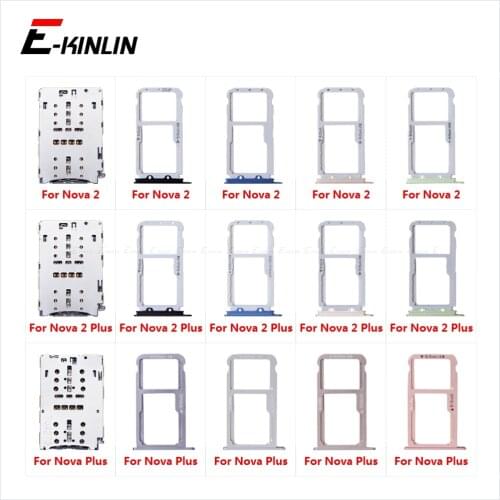 Sim Card Socket Slot Tray Reader Holder Connector Micro SD Adapter Container For HuaWei Nova 2 Plus Replacement Parts