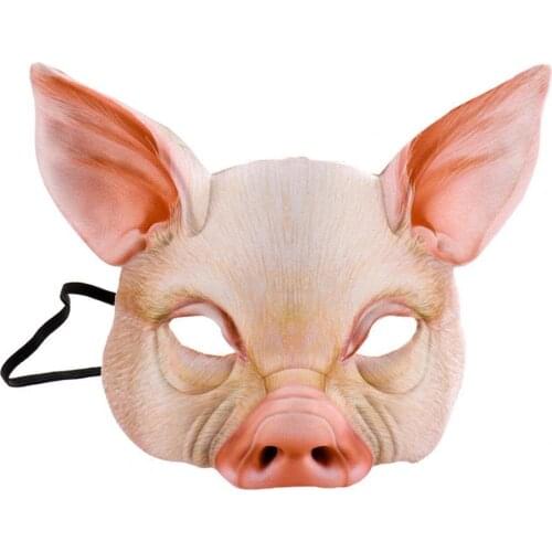 Wear-resistant Lightweight Cartoon Cute Pig Halloween Face Cover for Kids