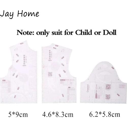 3pcs Mini 1:5 Clothing Design Ruler Drawing Template Tailors Ruler Pattern Making Sewing Measure Ruler DIY Sewing Supplies