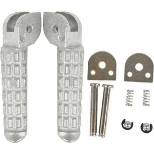 Motorcycle Front Rear Footrest Foot Pegs for Ducati Monster 696 796 2009-2014 2010 2011 2012 Aluminum Silver