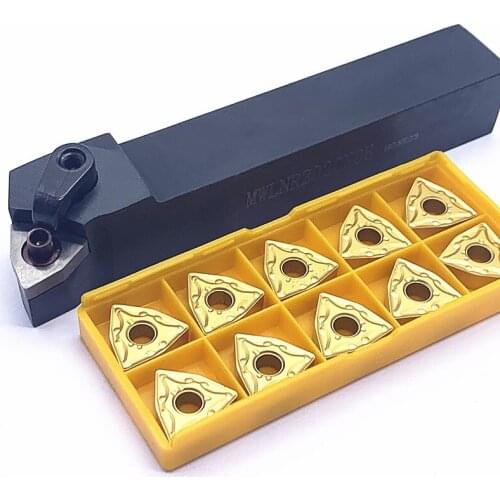 MWLNR/L1616H08 MWLNR/L2020K08 MWLNR/L2525M08 outer tool rest + 10PCS WNMG080404 WNMG080408 cemented carbide blade combination