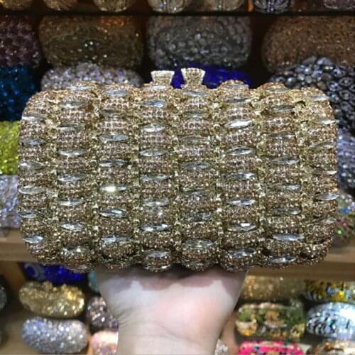 New Lady Crystal Handbag Luxury Evening Party Bag Clutch purse New Style Jewel Case Mini Bag Luxury Evening Bag