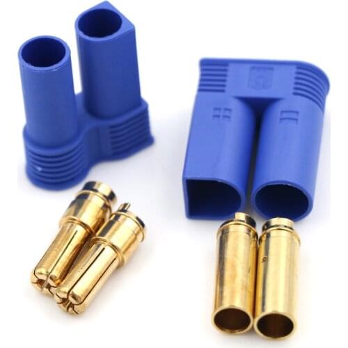 Newest 1 Set Male Female RC EC5 Banana Connector 5.0mm Gold Plug