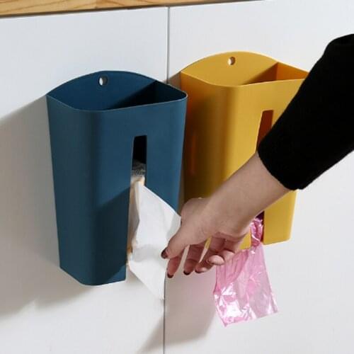New Garbage Bag Storage Box Wall-mounted Extraction Shopping Bag Sorting Box For Kitchen Plastic Bag Storage Rack For Home
