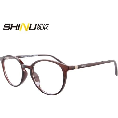 SHINU Anti Blue Light Blocking Progressive Multifocus Reading Glasses Anti-fatigue Eyeglasses for Reader Near Far sight diopter