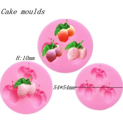 Wholesale Silicone mold K371 Litchi shape fruit mold Decoration fondant cake mold Free shipping