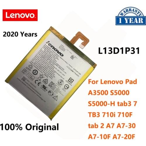 Original 100% New L13D1P31 Battery For Lenovo Pad A3500 S5000 S5000-H tab 3 7 TB3 710i 710F tab2 A7 A7-30 A7-10F A7-20F Bateria