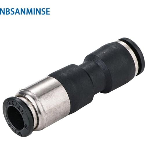 10Pcs/Lot SPU Pneumatic Fitting Union Straight Air Pneumatic Push In Self-Sealing Stop Valve Check Valve NBSANMINSE