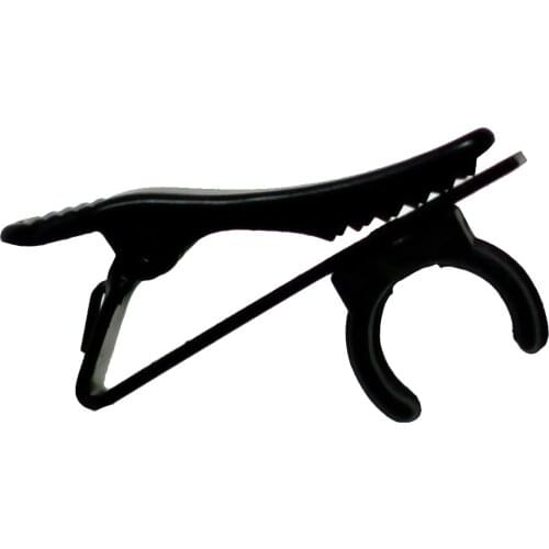 Mini Portable 8.5mm Microphone Lapel Tie Clip for Lapel Lavalier Mic Black Metal