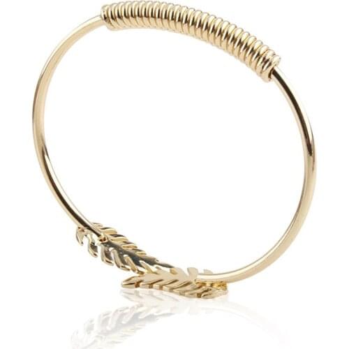 RH Fashion Boho Jewelry Accessories Leaves Bangles & Bracelets Punk Wristband Cuff Bracelet Women Gift Dropship