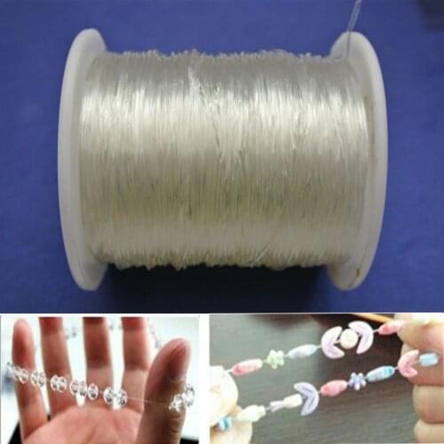 A Roll Of 100 Meter Clear Stretch Elastic Beading Cord String Thread 1mm Spool