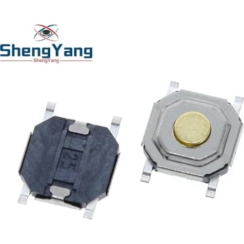 ShengYang 100PC/Lot SMD 4*4*1.5MM 4X4X1.5MM Tactile Tact Push Button Micro Switch Momentary For diy