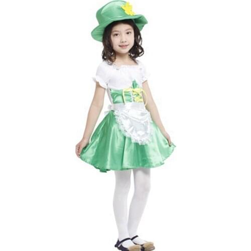 Green Tinkerbell Fairy Costume Tinker Bell Princess Baby Kids girls Fancy Dress with wing Halloween Cosplay Clothing include Hat
