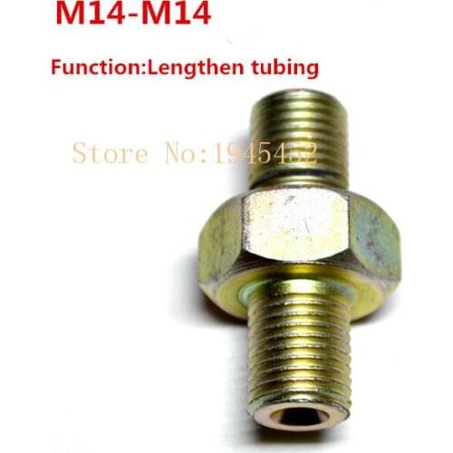 Tubing conversion joints, high-pressure tubing conversion interface, test-tubing adapter, M14 to M14