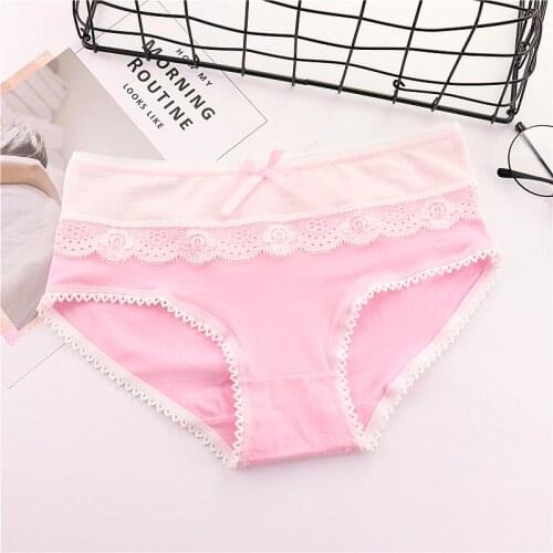 4pcs/Lot Girls Panties Lace Girl Underwear For Teens 12-18 Years Children Cotton Lingerie Underpant