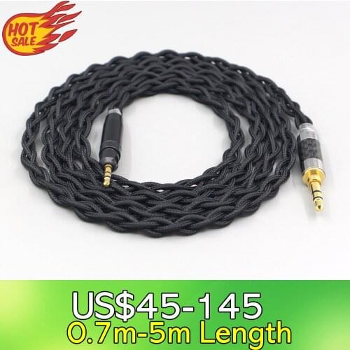 LN007458 Pure 99% Silver Inside Headphone Nylon Cable For Ultrasone Performance 820 880 Signature DXP PRO STUDIO Earphone