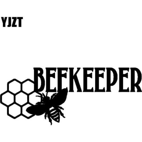 YJZT 17.8CM*7.2CM Beekeeper Honeycomb Vinyl Car Sticker Decal Beekeeping Honey Bees Hive C19-0017