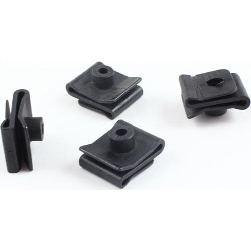 10Pcs Auto Body Fender Plastic Clips White For Nissan fender lined bumper U Nut Fixed Fastener