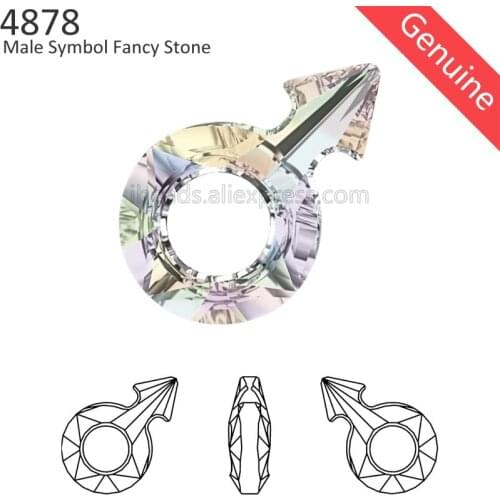 1 piece) 100% Original Crystal from Swarovski 4878 Male Symbol FS Made in Austria loose beads rhinestone for DIY jewelry making