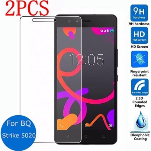 2PCS Tempered Glass For BQ Strike 5020 BQS 5020 BQS-5020 Screen Protector protective film For BQS5020 glass