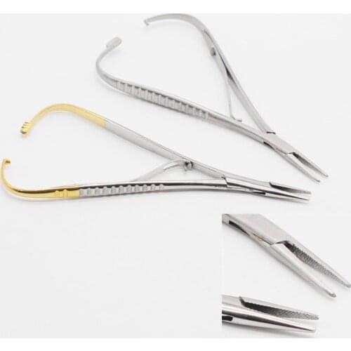2Type Surgical Dental Orthodontic Implant Castroviejo Needle Holders 14cm For Dentist Lab