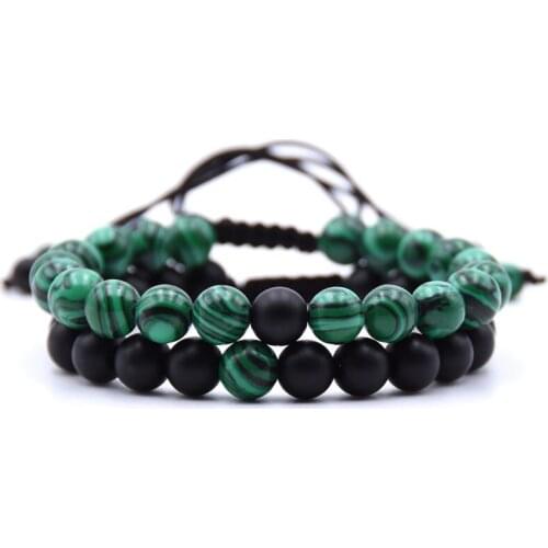 2021 Natural Beaded Mens Bracelet Bracelet Couple Long Distance Mens and Womens Best Friend Jewelry Gifts