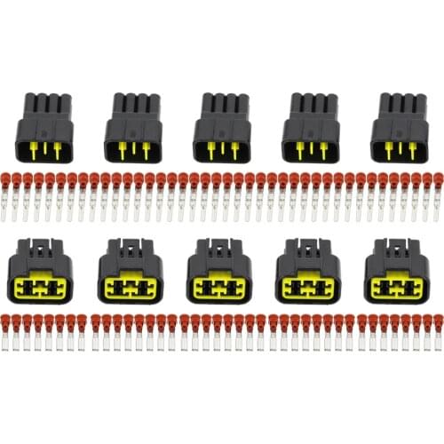 5 Sets 8 Pin Waterproof Electrical Wire Connectors DJ7081Y-2.3-11/21 Male and Female Automobile Connector