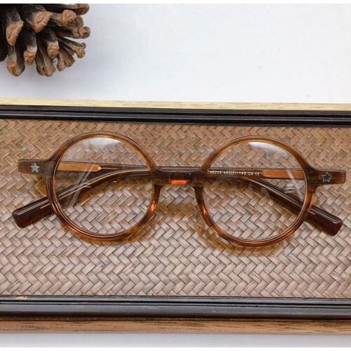 80149 Acetate Retro Handmade Glasses Frame Men Women Optical Fashion Computer Eyeglasses