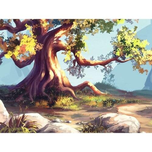 LaoJieYuan diy 5d diamond painting Magic tree cross stitch scenery full square deads diamond embroidery painting