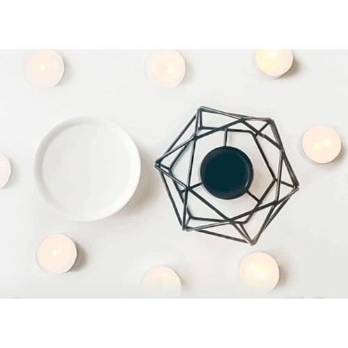 Aromatic Oil Burner, Geometric Ceramic Essential Oil Candle Holder Wax Melt Burner Warmer Melter fragrance for Home Office