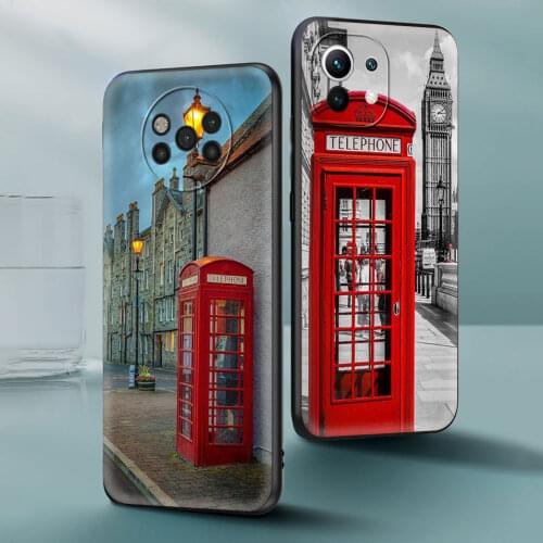 London big ben bus Cover for Xiaomi Mi Poco X3 NFC M3 X3 Pro F3 F1 9T 10 11 Ultra Note 10 10T 5G A2 Lite Cell Phone Case