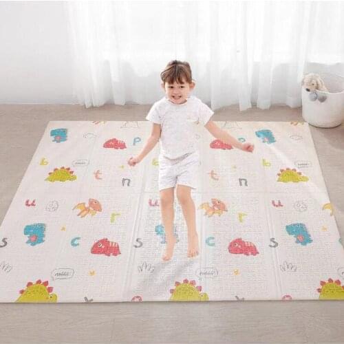 Baby Paded Play Mats Foldable Crawling Carpet Kid Game Activity Rug Waterproof XPE Soft Floor Playmat Folding Blanket with Bag