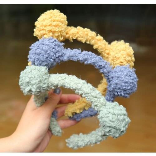 Korean Style Fashion Hairband Wool Cotton Headbands Gifts For Child Cute Hair Accessoires For Women Adjustable Kids Headwear