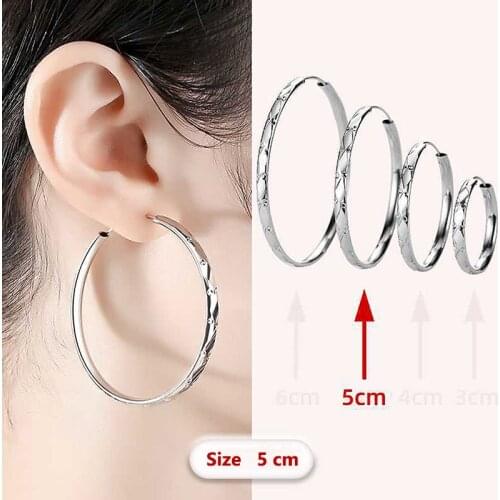 Hyperbolic Large Hoop Earrings Matt Shiny Crystal Geometric Big Round Earring Piercing Hoops Female Ear Accessories For Women