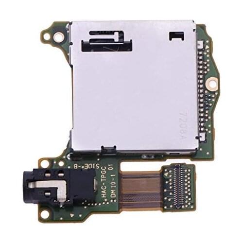 Game Card Socket Slot with Headset Earphone Socket Motherboard PCB Replacement Repair Part for Nintendo Switch Game Console