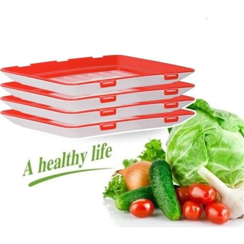 JOYLIVE Food Fresh Storage Organizer Clever Tray Creative Food Plastic Preservation Tray Kitchen Items Storage Container Set