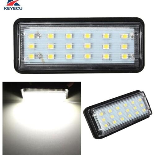 KEYECU 2 Piece 12V 6500K White 18LED License Plate Light for Lexus LX470 LX570 GX470