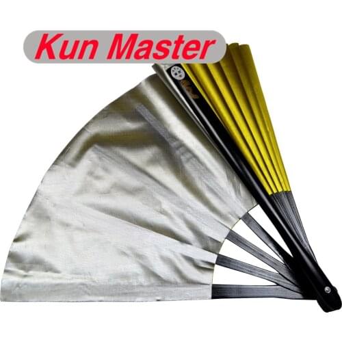 Kun Master 34 Cm Bamboo Chinese Kung Fu Tai Chi Fan With With Silver And Gold Two Sides Covers Free Match